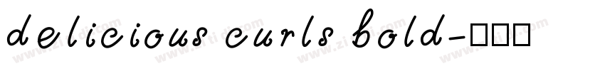 delicious curls bold字体转换